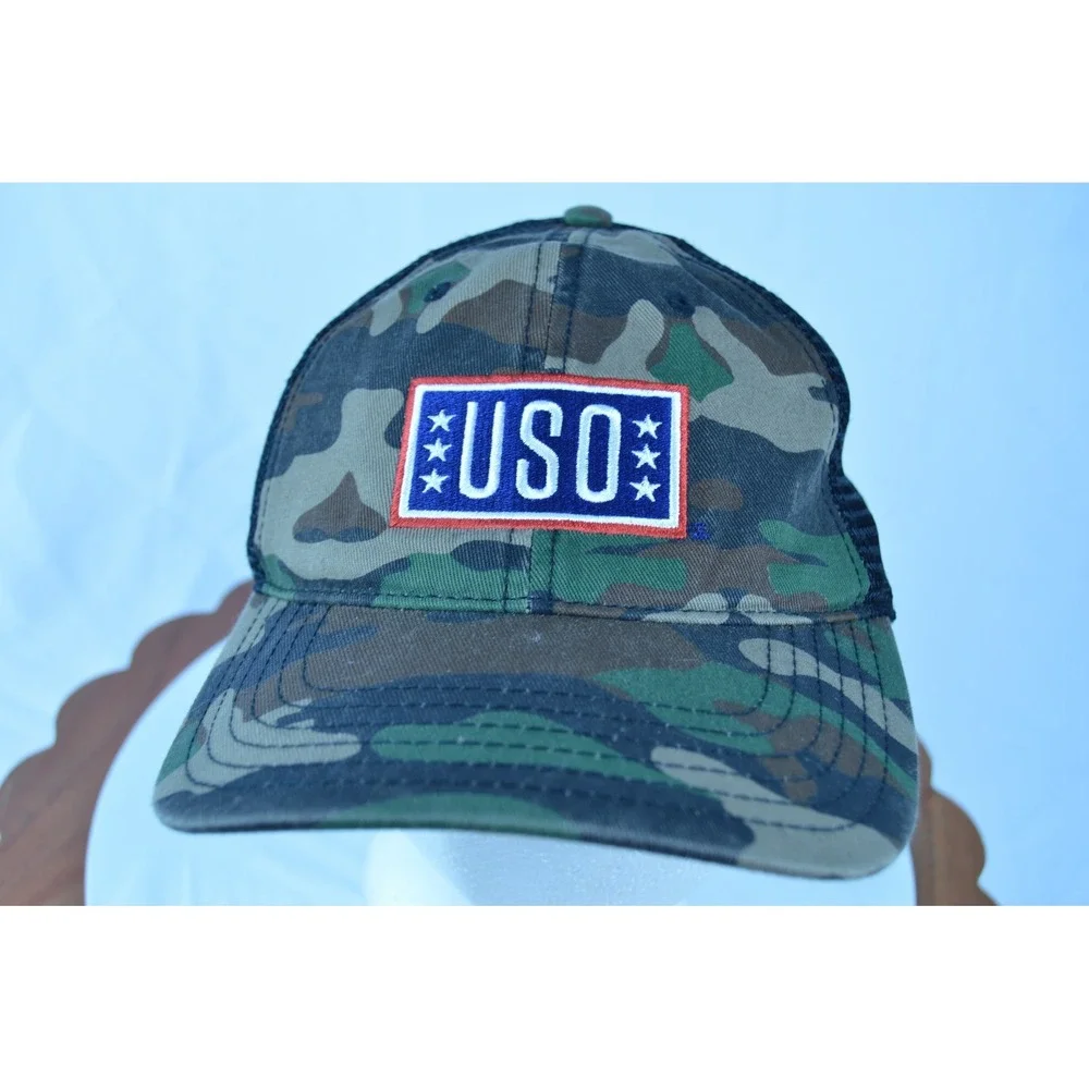 USO - Camo Trucker Hat Snapback Mesh Back Cap